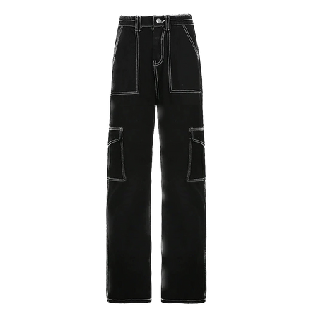 cargo pants - black