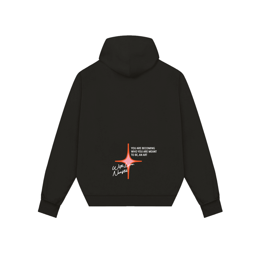 wings on fire hoodie - black