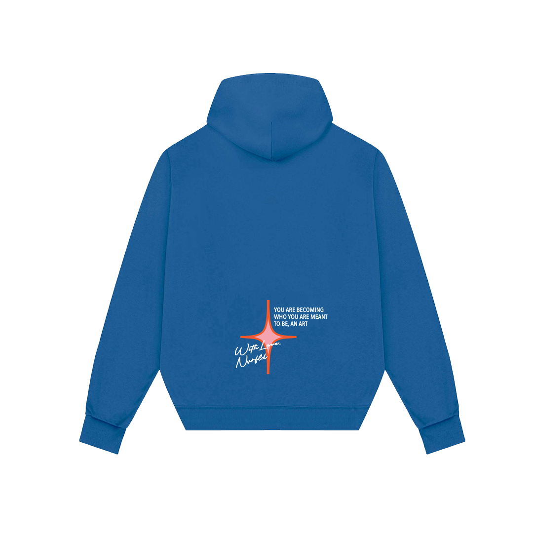 wings on fire hoodie - blue